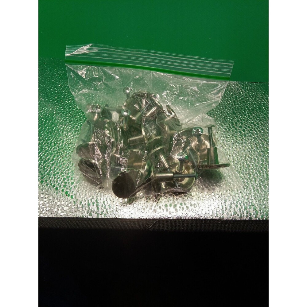 Assortment of silver like drawer pulls, 20